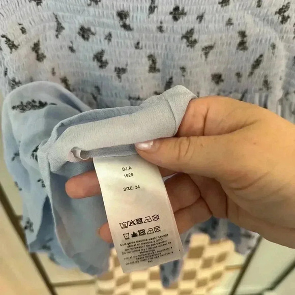 GANNI BLUE FLORAL MINI SKIRT SIZE‎ US 2 - Picture 9 of 9